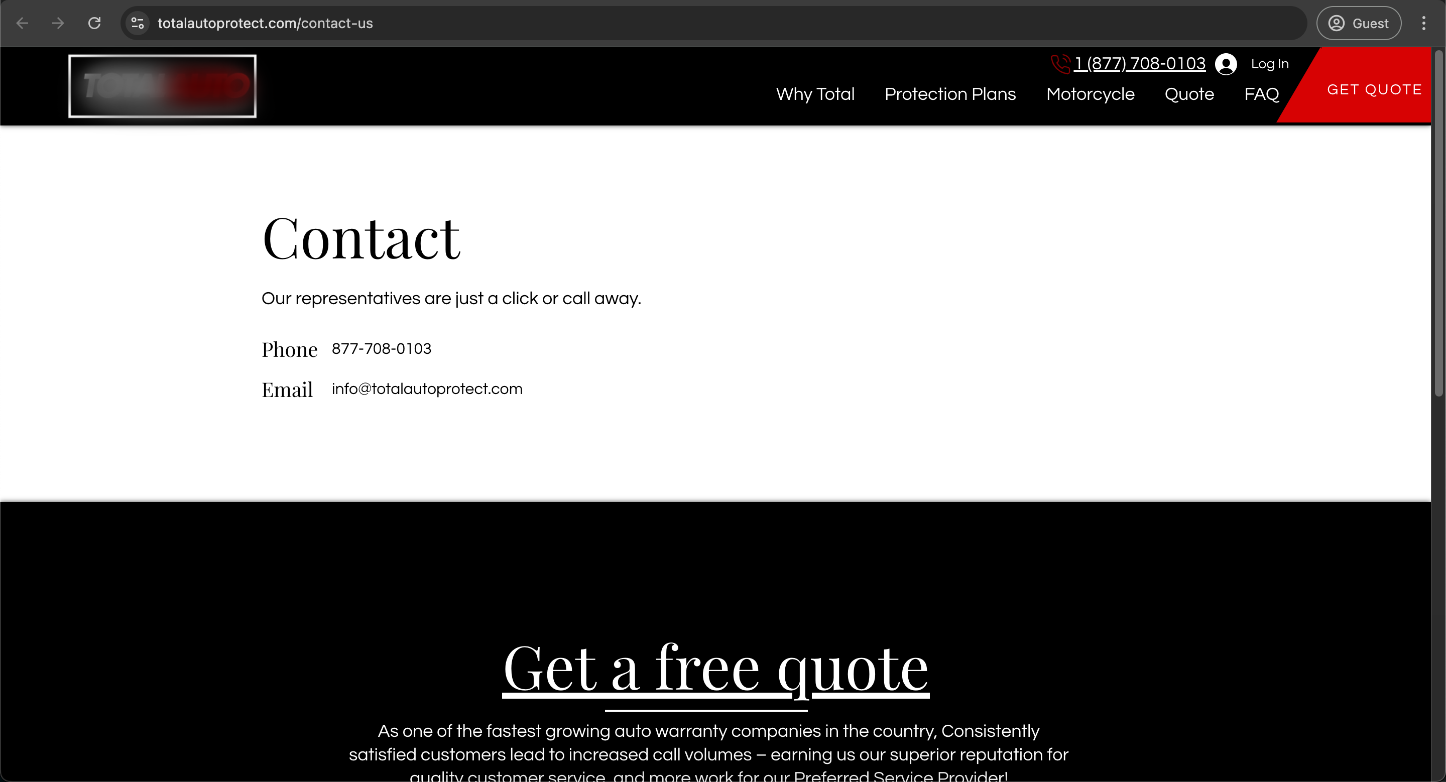 Total Auto Protect Contact