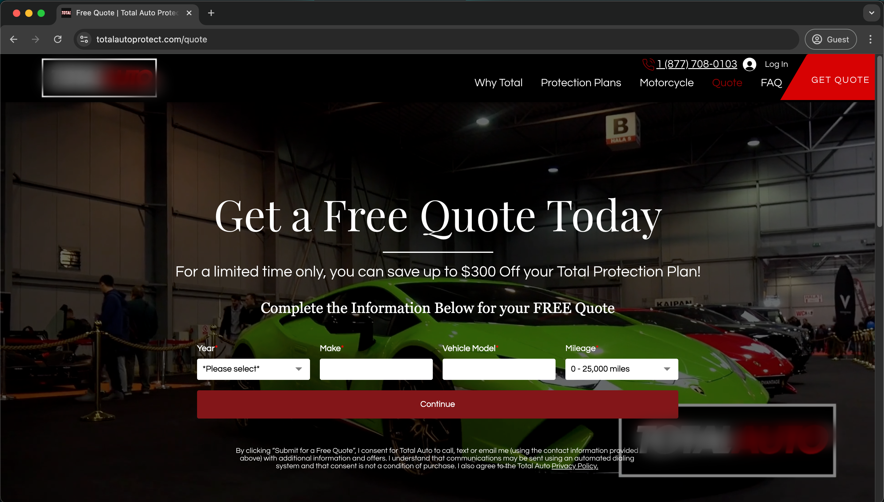 Total Auto Protect Quote Form