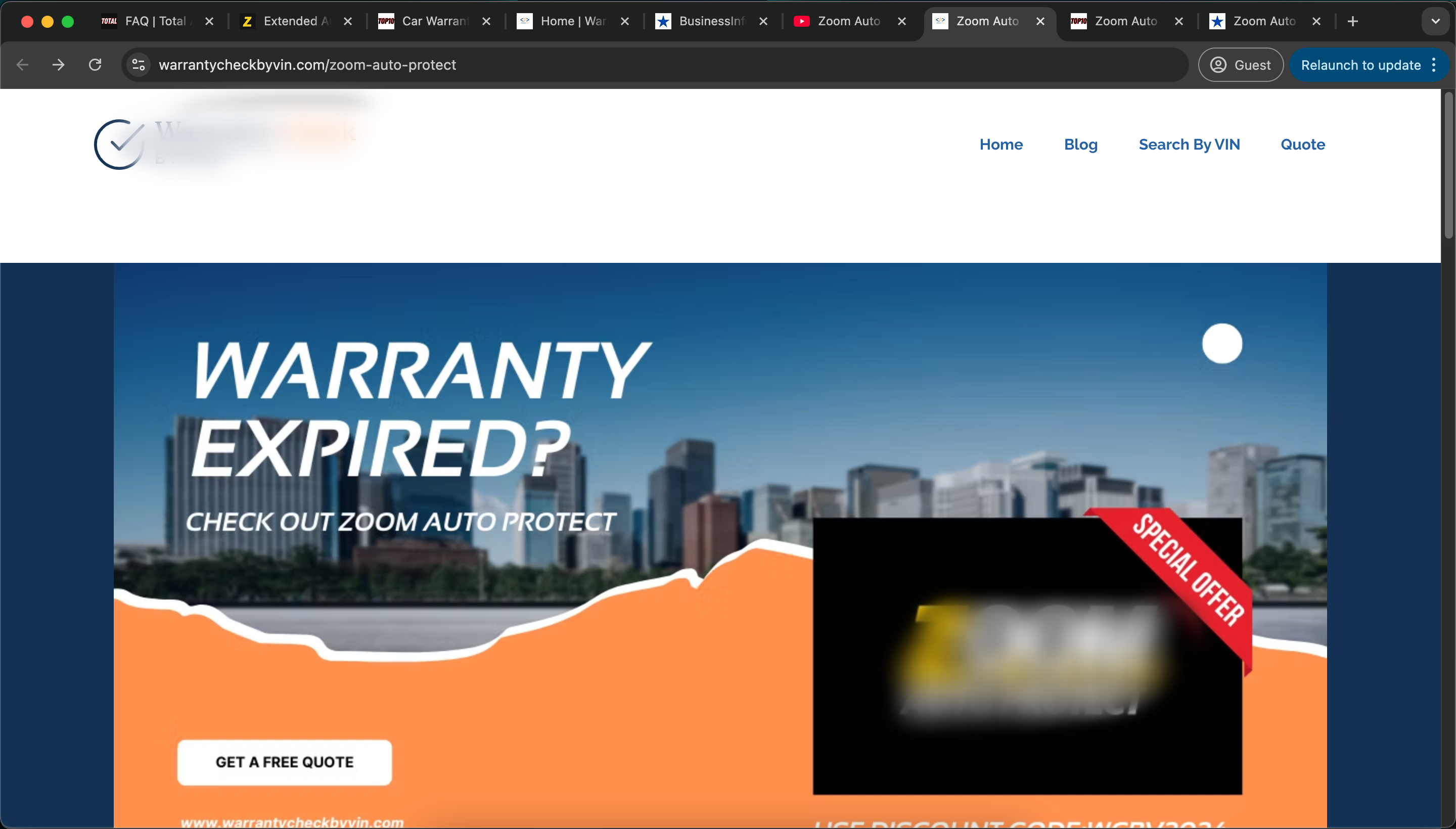 Warranty Check By Vin Zoom Auto Protect Feature 2024