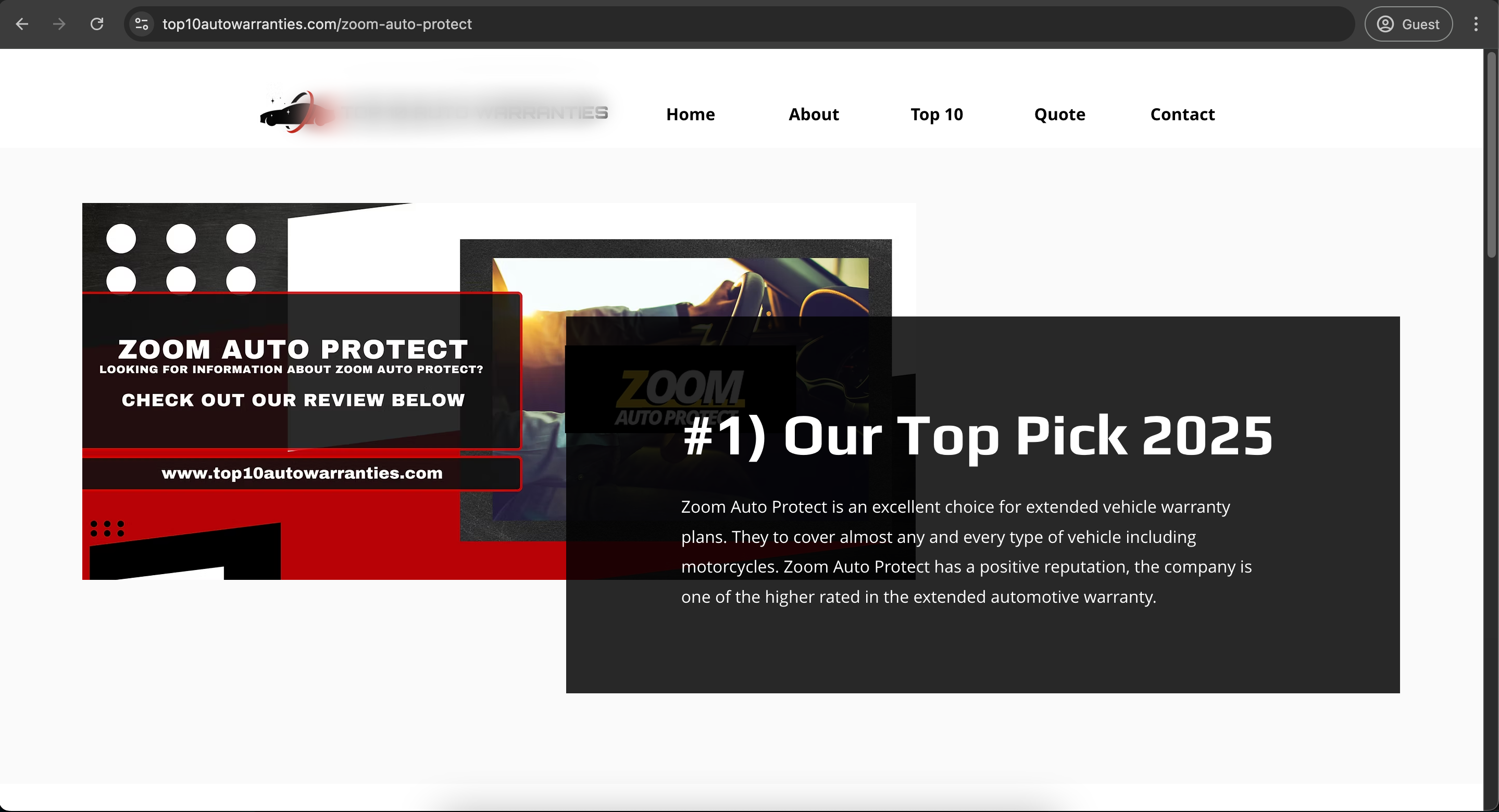 TOP 10 Auto Warranties Zoom Auto Protect Feature 2025